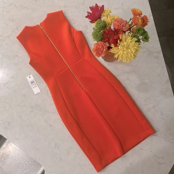 NWT Calvin Klein Women's Scuba Sheath Dress - Picture 5 of 7